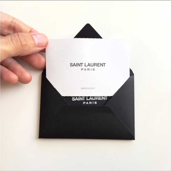 YSL CASSANDRE MATELASSÉ SMALL ENVELOPE WALLET IN GRAIN DE POUDRE LEATHER - Picture 7 of 15